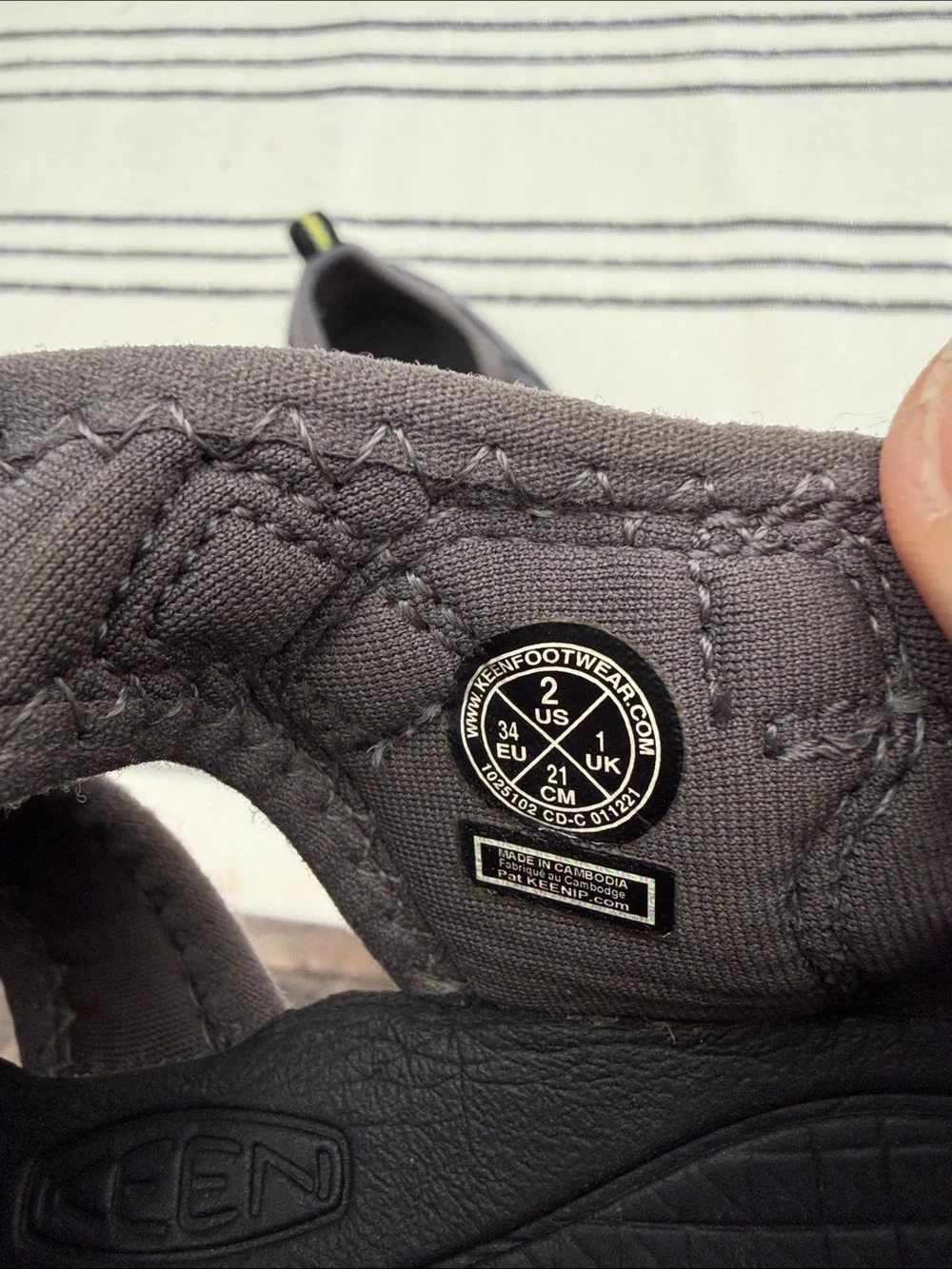 Keen Gray and Yellow Kids Closed-Toe Sandals